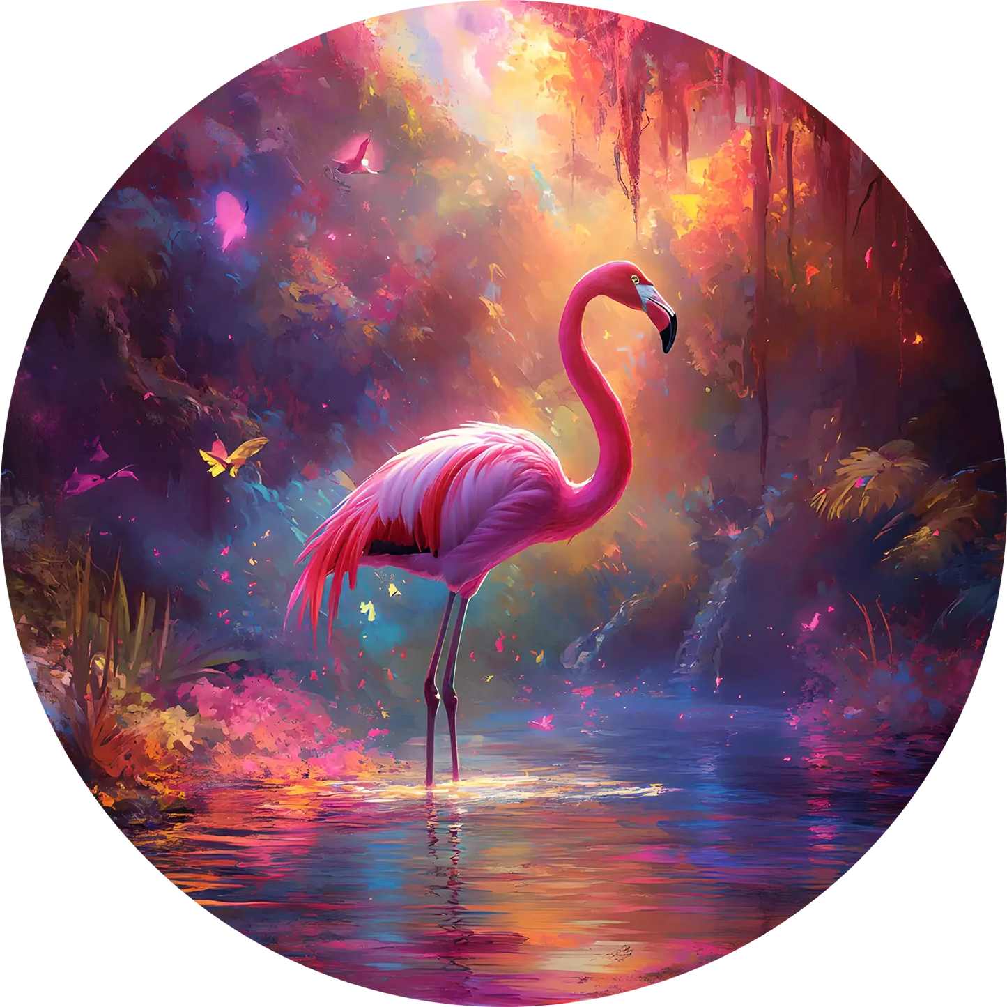 Flamingo T-Shirt for Kids Cotton Graceful Pink