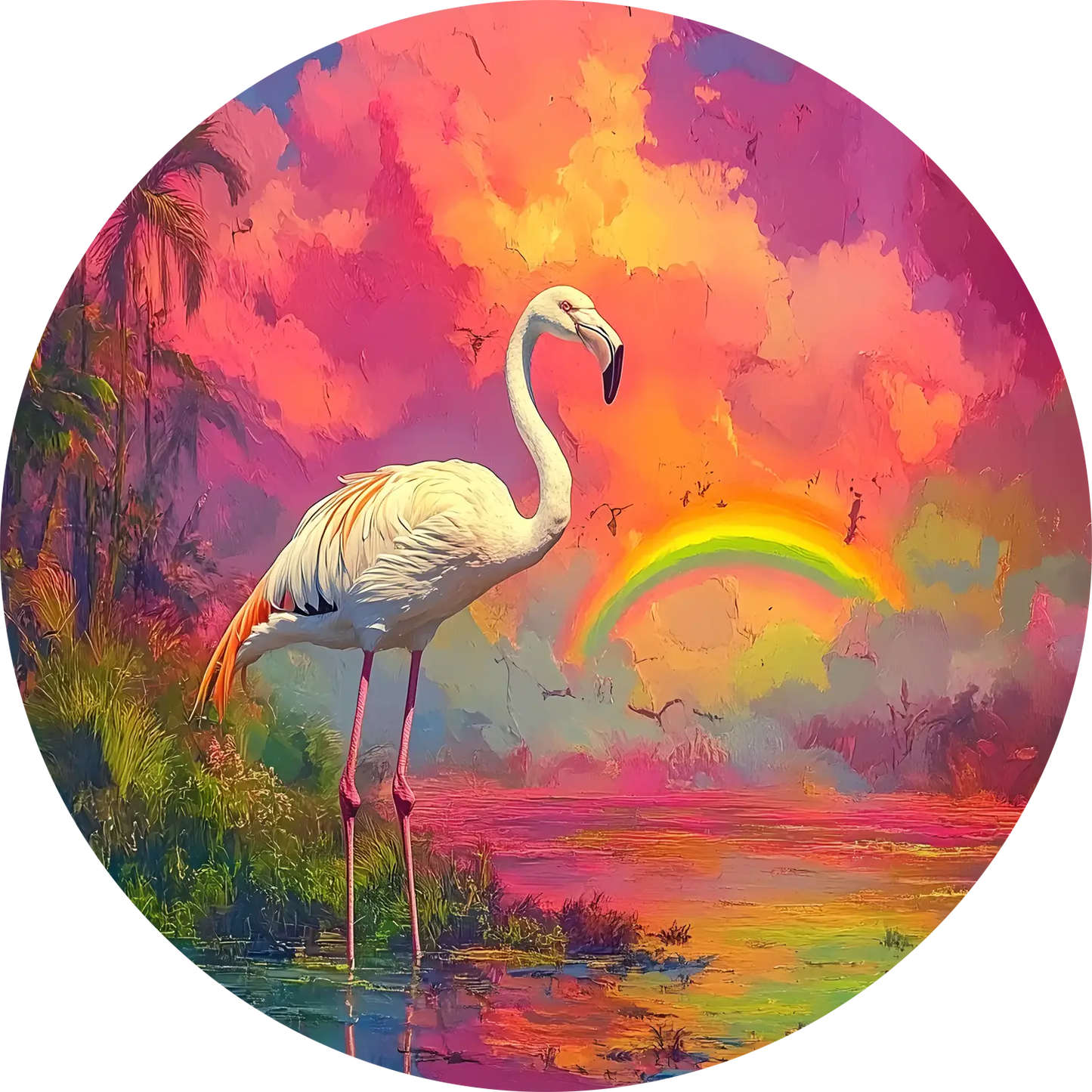 Flamingo T-Shirt for Women Cotton Proud Tropical