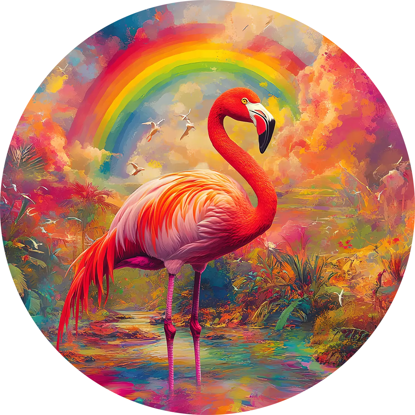 Flamingo T-Shirt for Kids Cotton Vibrant Feathered