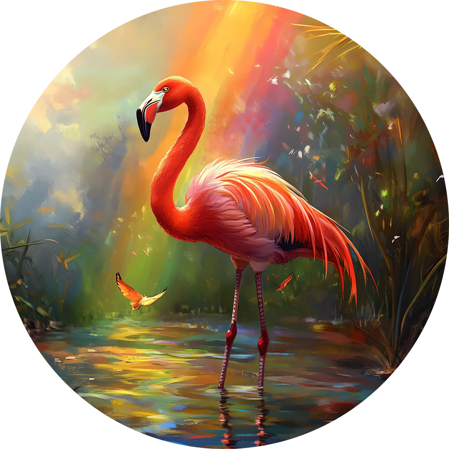 Flamingo T-Shirt for Women Cotton Serene Lagoon