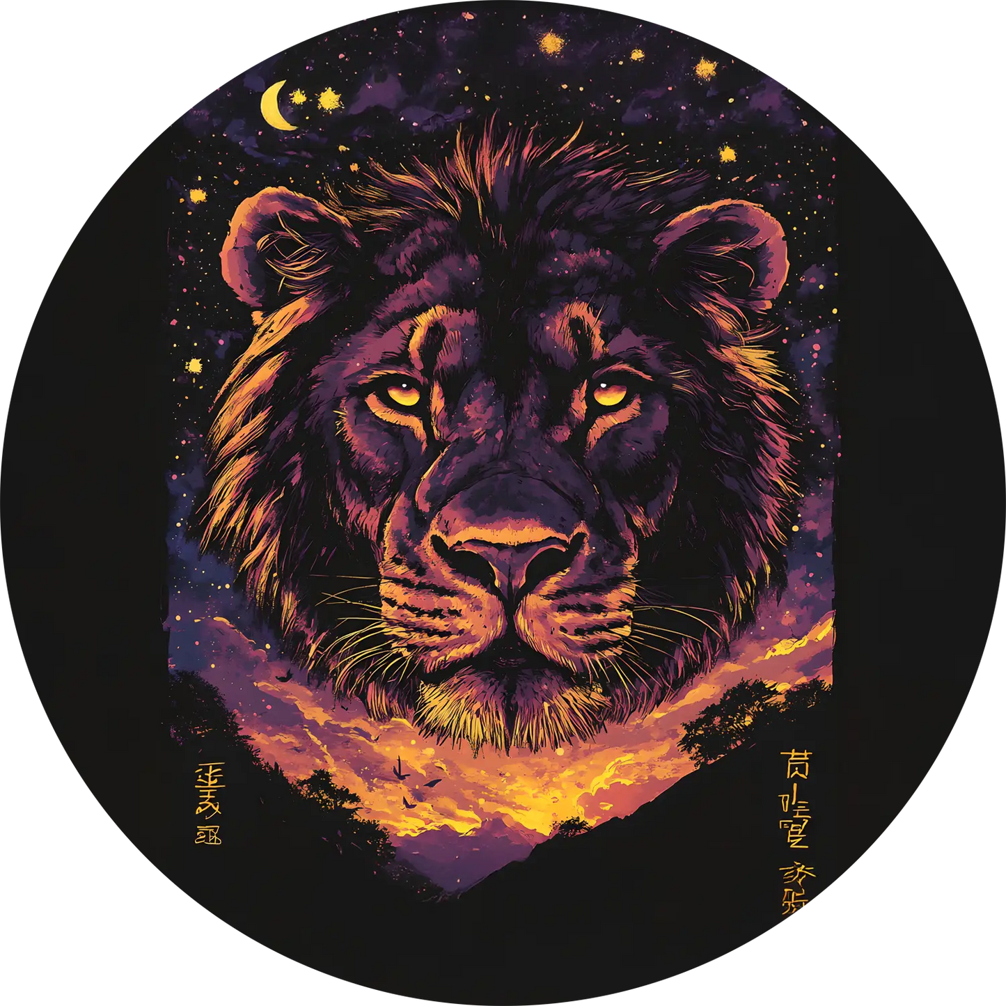 Lion T-Shirt for Women Cotton Radiant Golden