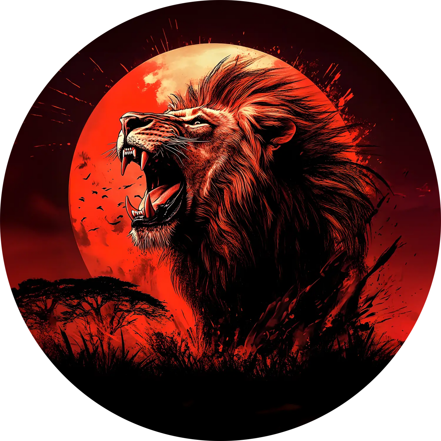 Lion T-Shirt for Women Cotton Silent Predator