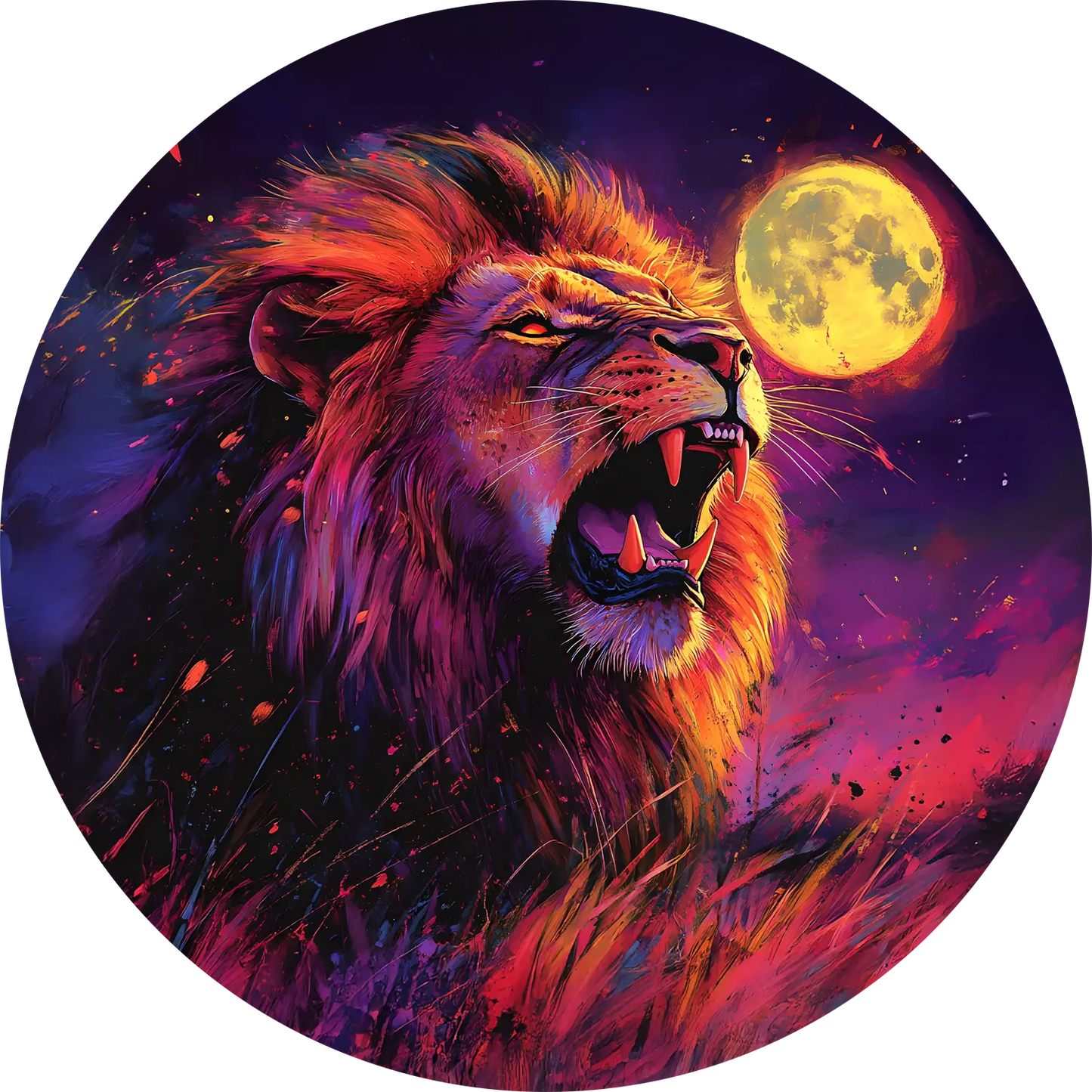 Lion T-Shirt for Women Cotton Resilient Hunter