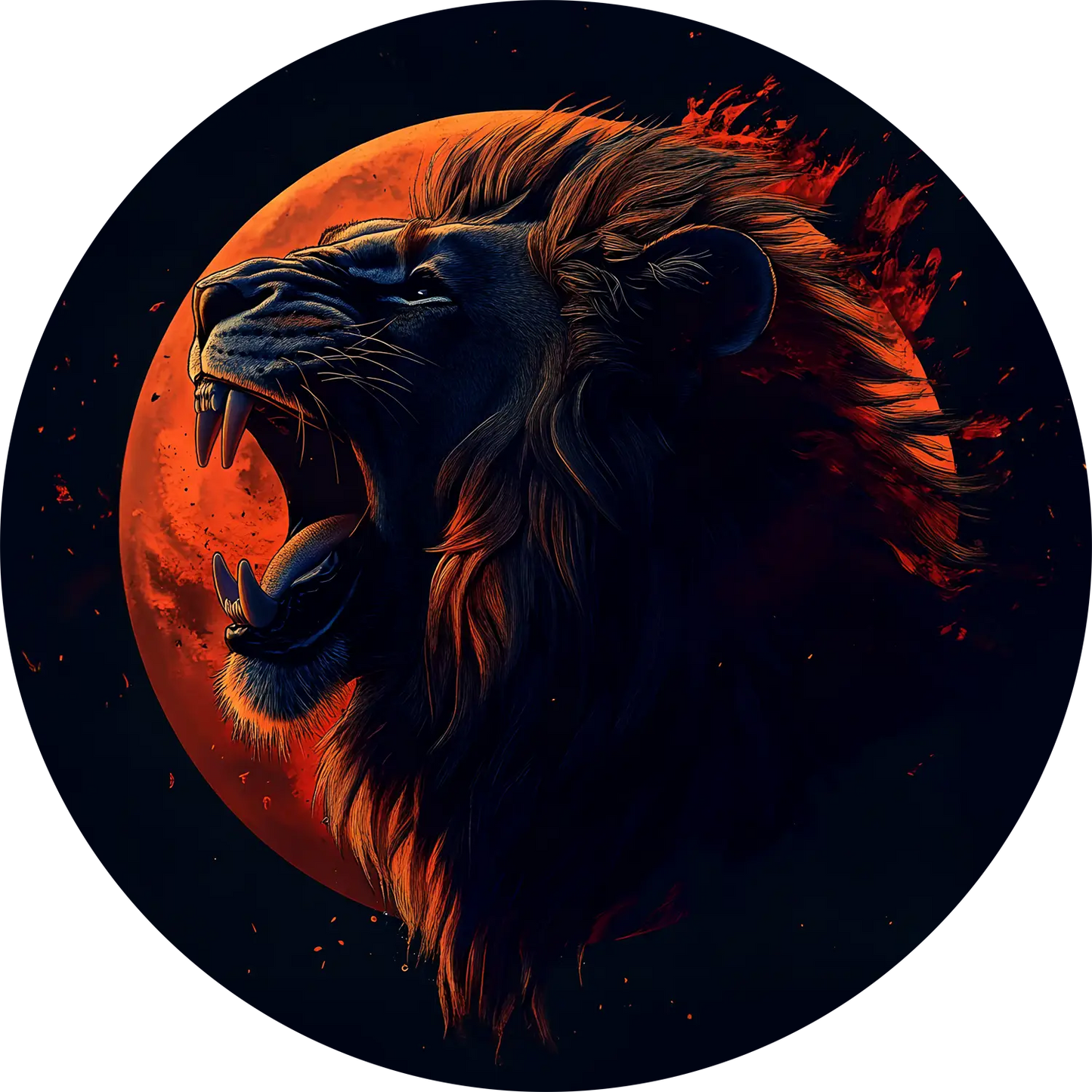 Lion T-Shirt for Women Cotton Fierce Guardian