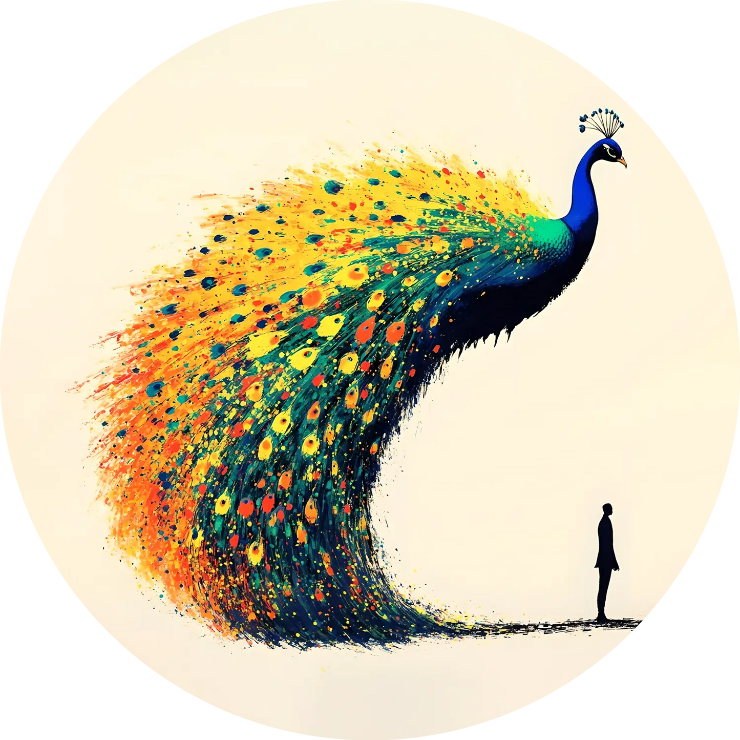 Peacock T-Shirt for Kids Cotton Enchanting Garden