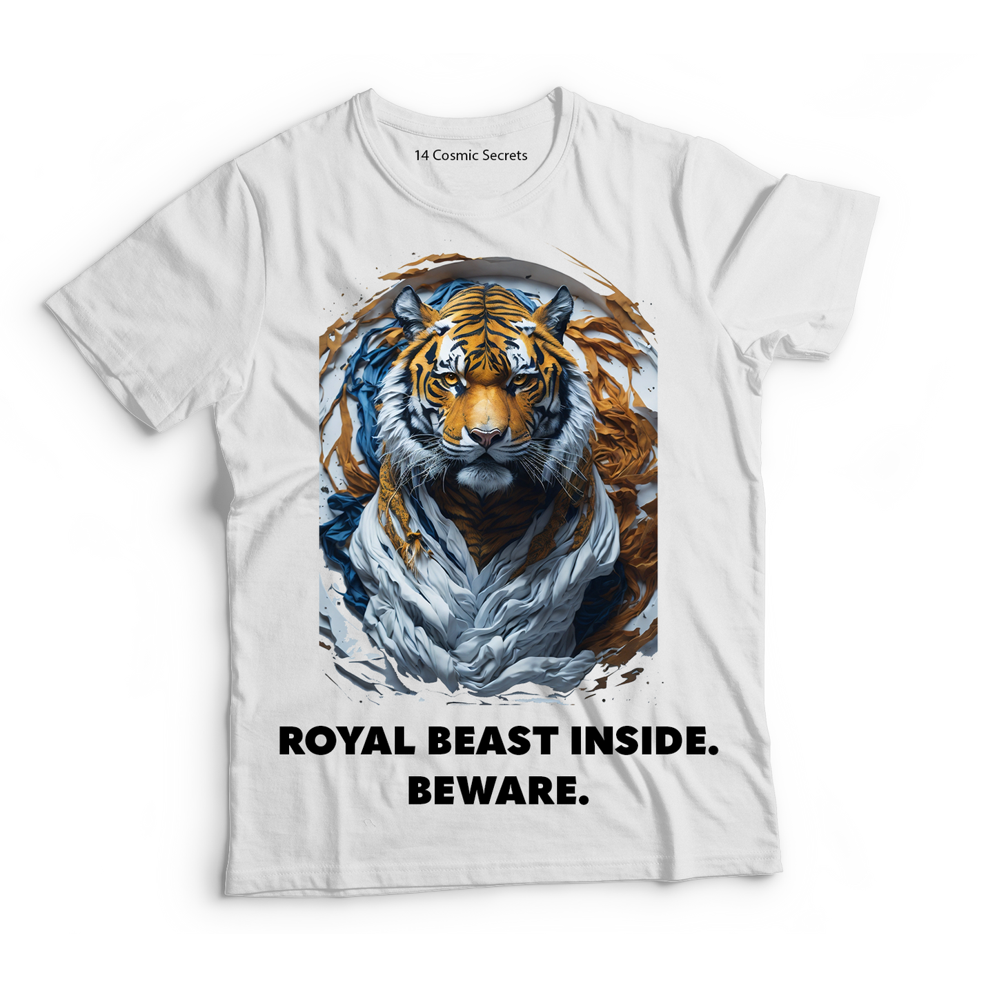 Royal Tiger Inside. Beware. Graphic Printed T-Shirt Cotton T-Shirt Magnificence of India T-Shirt