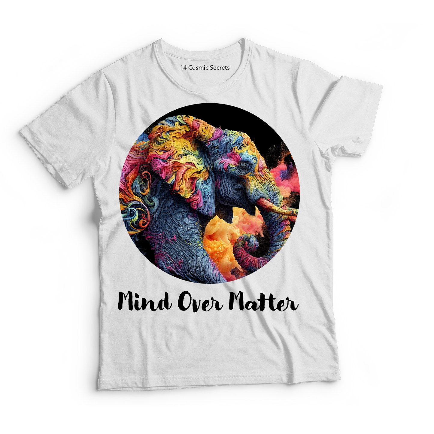 Sacred Elephant Silhouette Tee Graphic Printed T-Shirt Cotton T-Shirt Magnificence of India T-Shirt