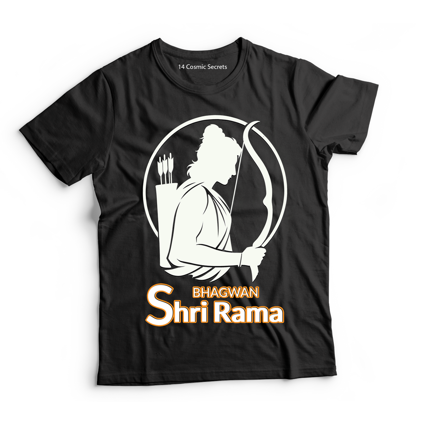 Rama's Blessings on Fabric Graphic Printed T-Shirt for Men Cotton T-Shirt Original Super Heroes of India T-Shirt