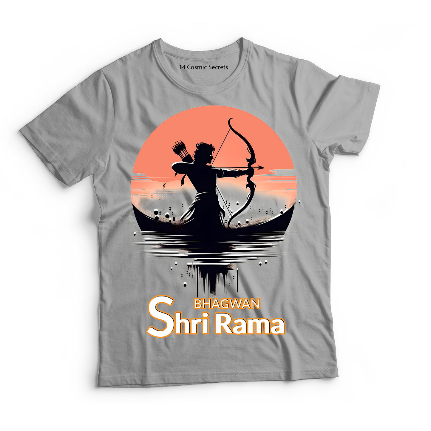 Shri Rama's Iconic Portrait Graphic Printed T-Shirt for Men Cotton T-Shirt Original Super Heroes of India T-Shirt