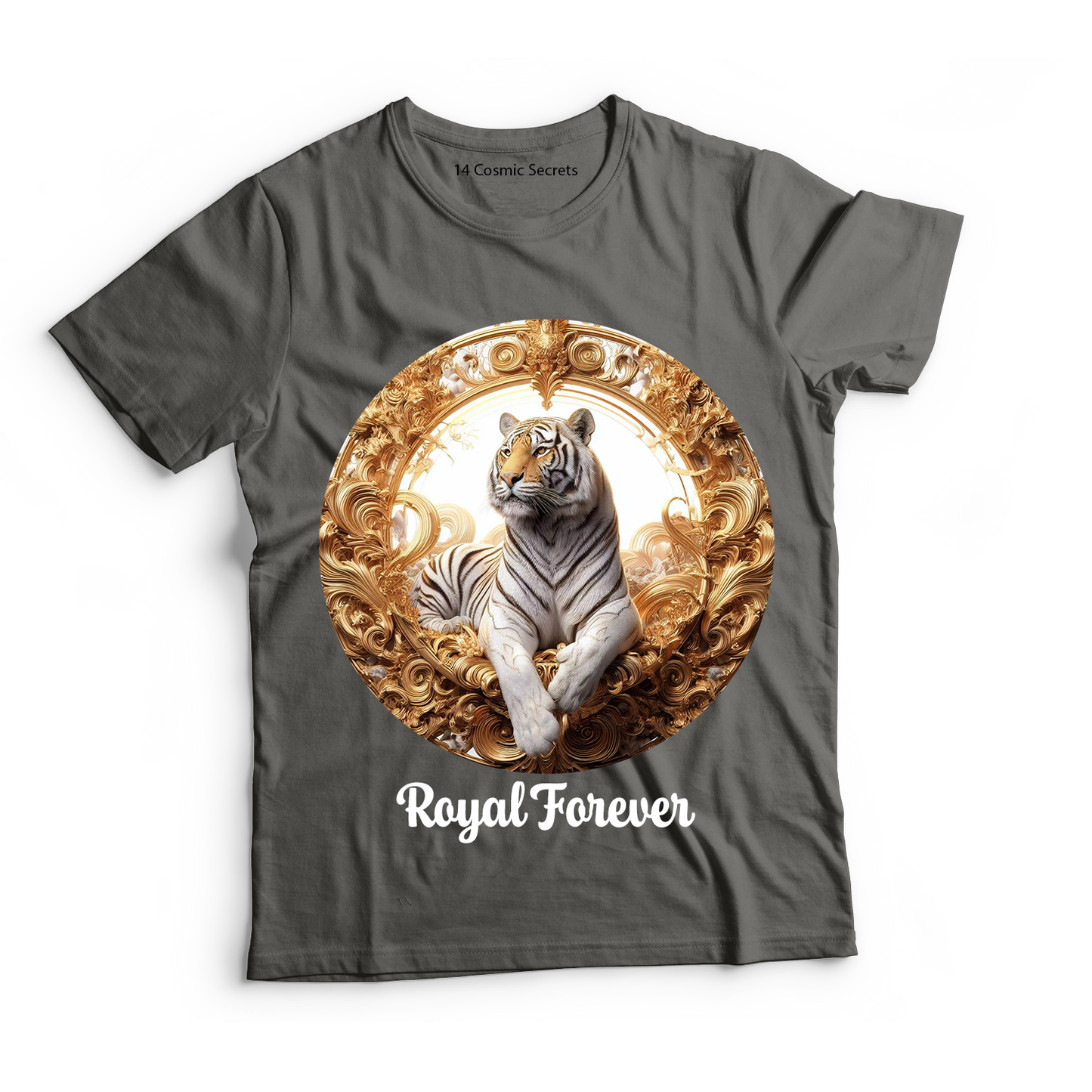 Tiger Monarch Emblem Top Graphic Printed T-Shirt Cotton T-Shirt Magnificence of India T-Shirt