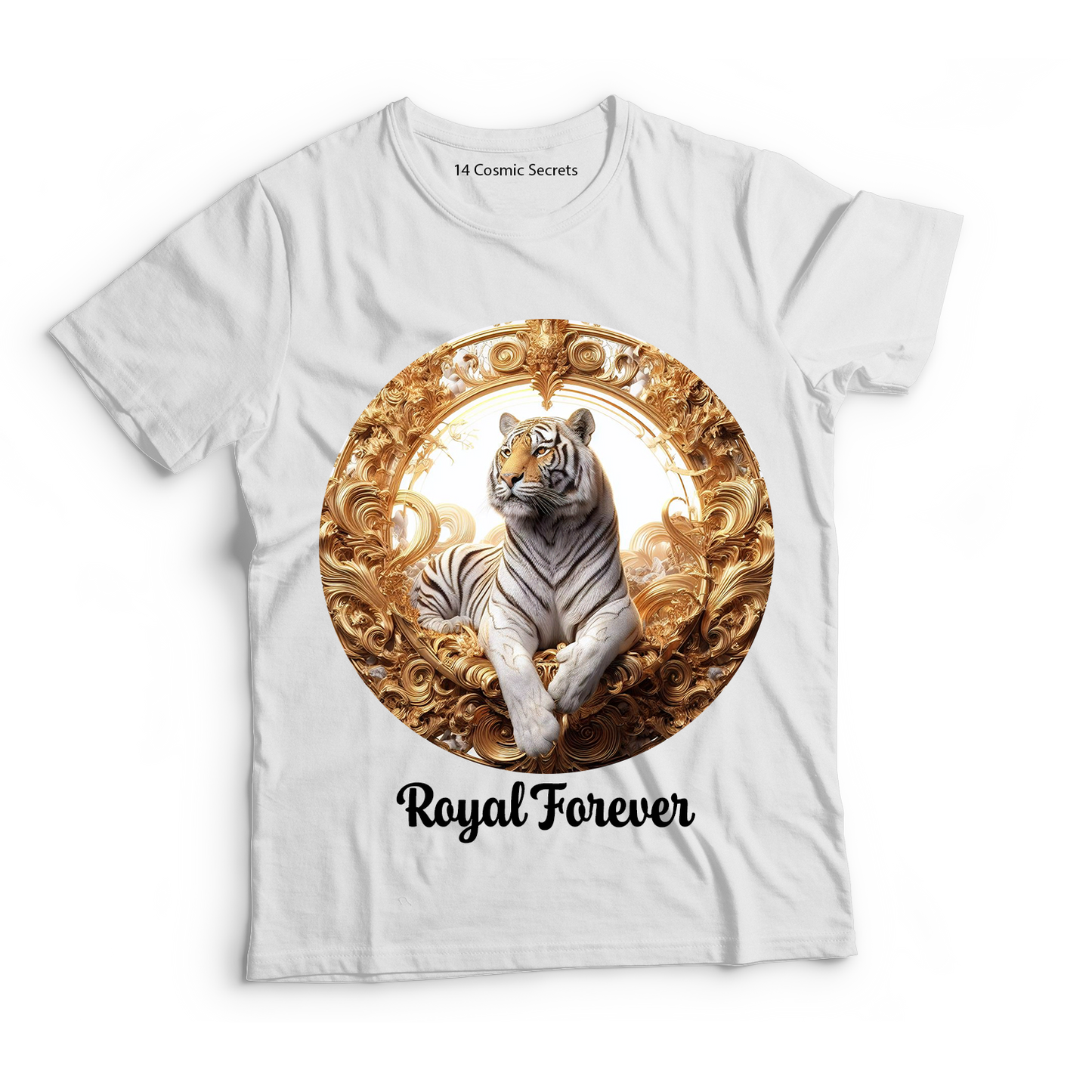 Tiger Monarch Emblem Top Graphic Printed T-Shirt Cotton T-Shirt Magnificence of India T-Shirt