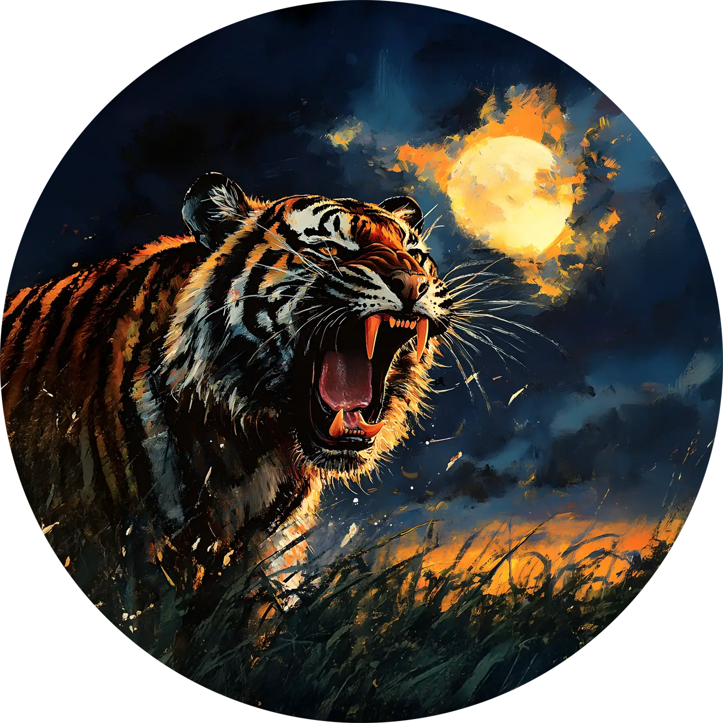 Tiger T-Shirt for Men Cotton Radiant Golden