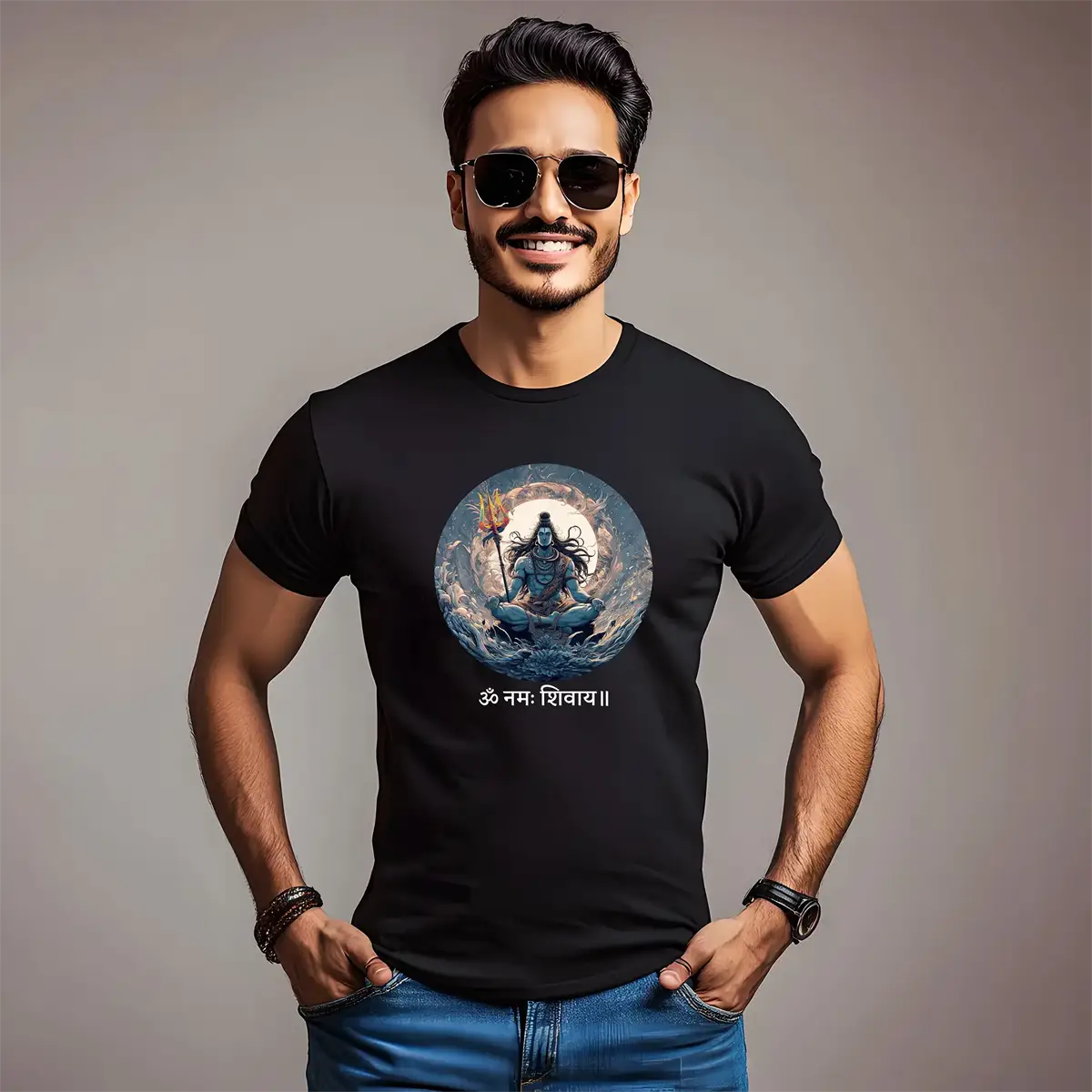 Shiva T-Shirt Har Har Mahadev Graphic Cotton T-Shirt for Men 🔱🔱🔱