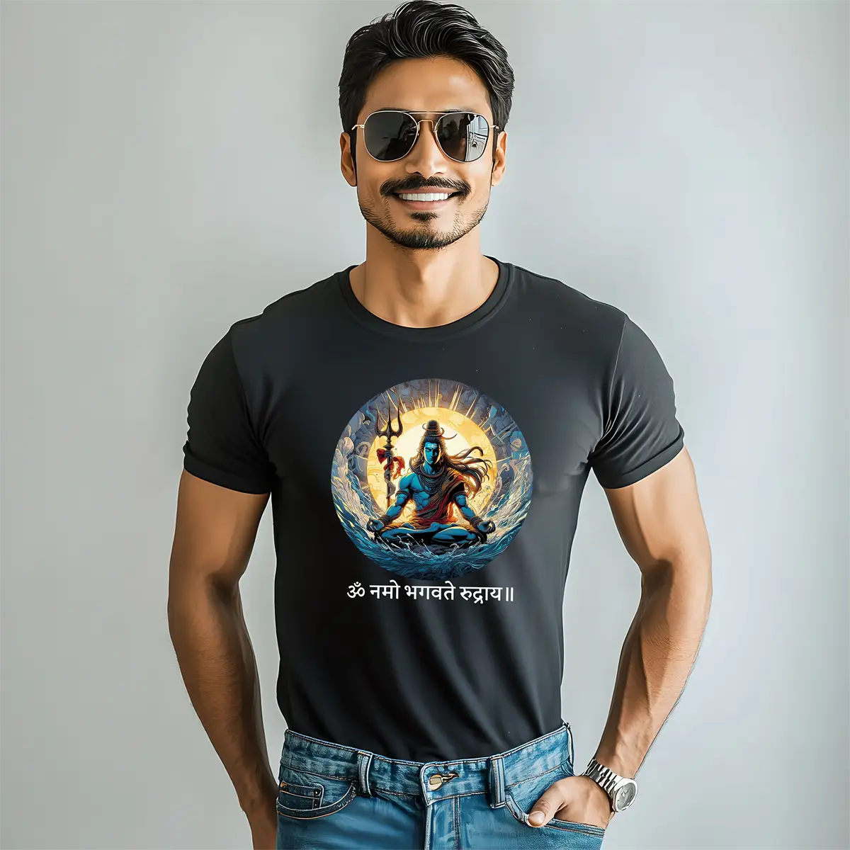 Shiva T-Shirt Shiva's Cosmic Dance Graphic Cotton T-Shirt for Men 🔱🔱🔱