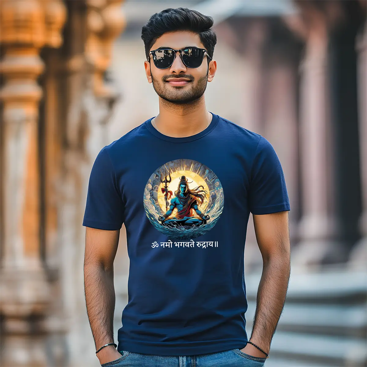 Shiva T-Shirt Shiva's Cosmic Dance Graphic Cotton T-Shirt for Men 🔱🔱🔱