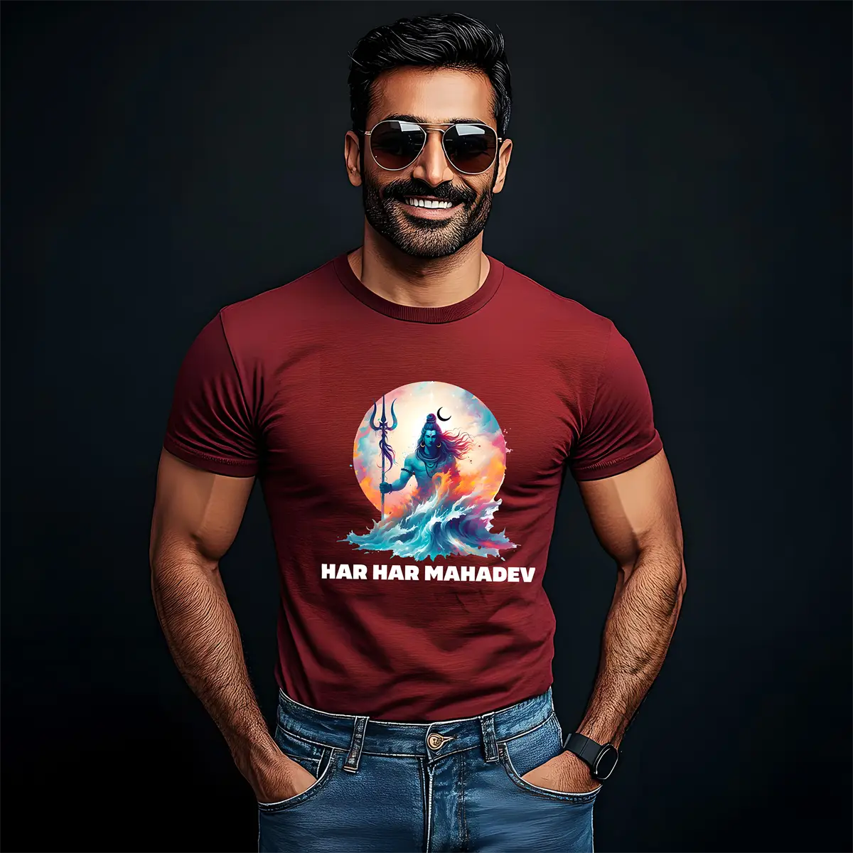 Shiva T-Shirt Glory of Mahadev Graphic Cotton T-Shirt for Men 🔱🔱🔱