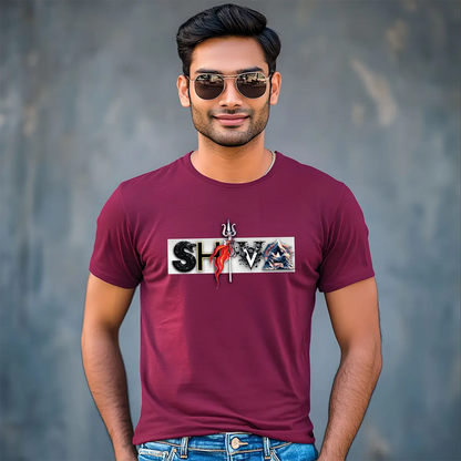 Shiva T-Shirt Emblem Graphic Cotton T-Shirt for Men 🔱🔱🔱