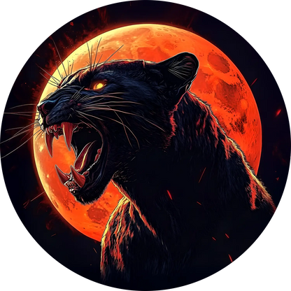 Fierce Predator Black Panther T-Shirt for Men Cotton