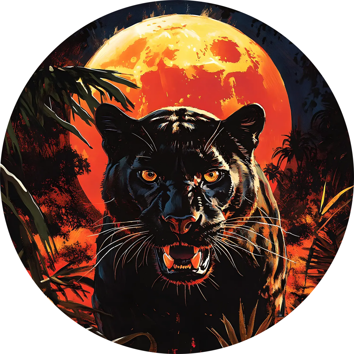 Enigmatic Wild Black Panther T-Shirt for Men Cotton