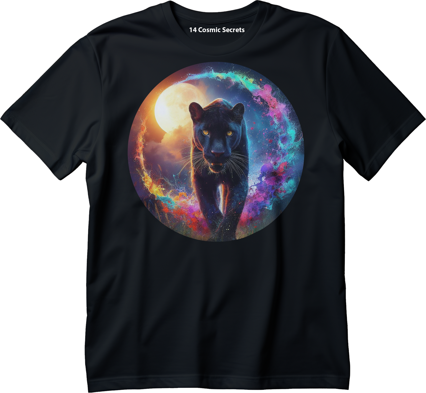 The Bold Black Panther  Graphic Printed T-Shirt  Cotton T-Shirt Magnificence of India T-Shirt