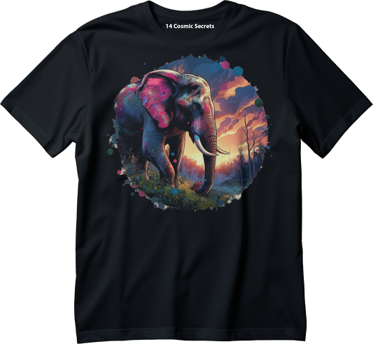 Elegant Indian Elephant Tee Graphic Printed T-Shirt Cotton T-Shirt Magnificence of India T-Shirt