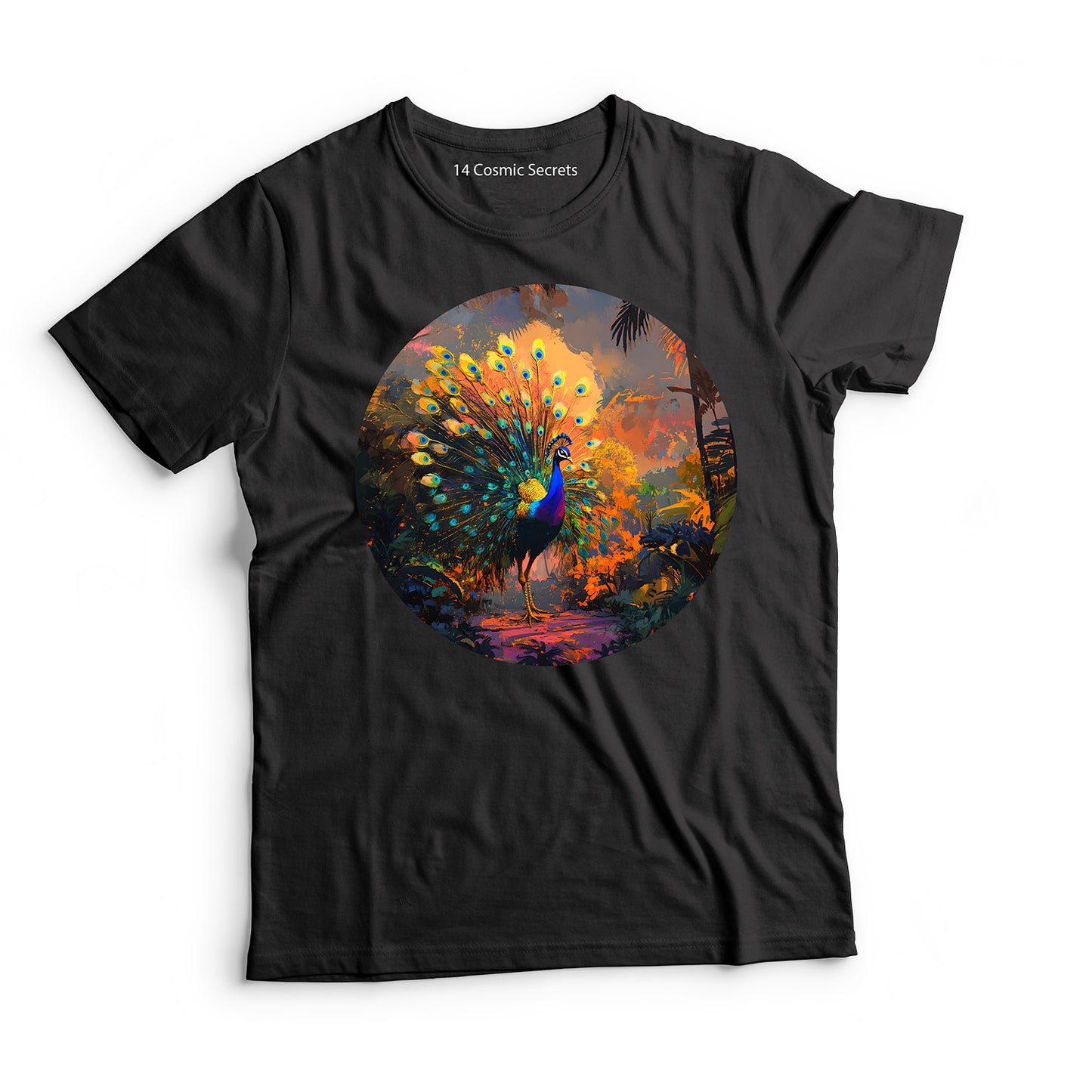 Peacock T-Shirt for Women Cotton Mesmerizing Blue