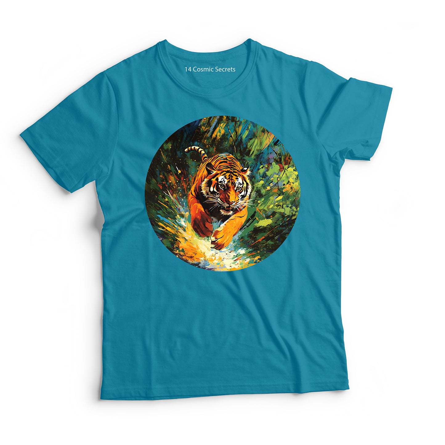 Tiger T-Shirt for Men Cotton Powerful Wild