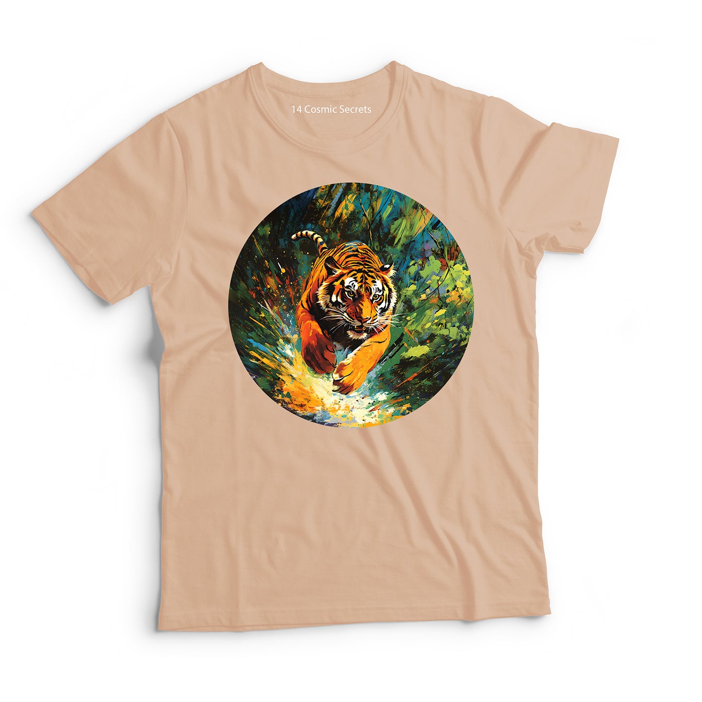 Tiger T-Shirt for Men Cotton Powerful Wild