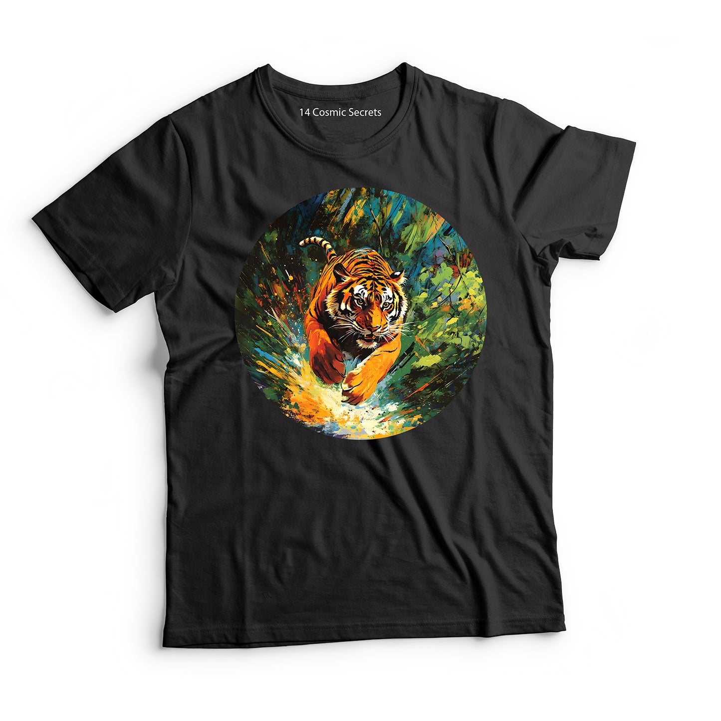 Tiger T-Shirt for Men Cotton Powerful Wild