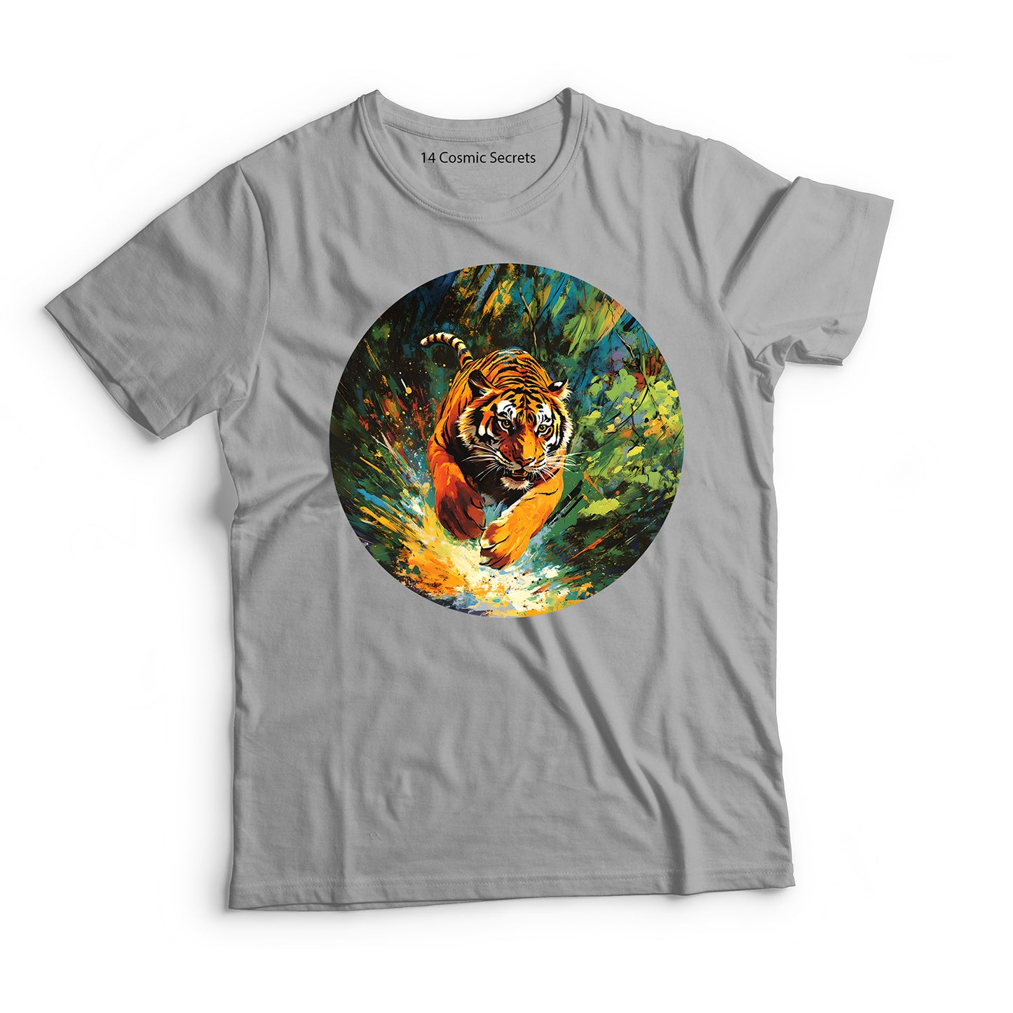 Tiger T-Shirt for Men Cotton Powerful Wild