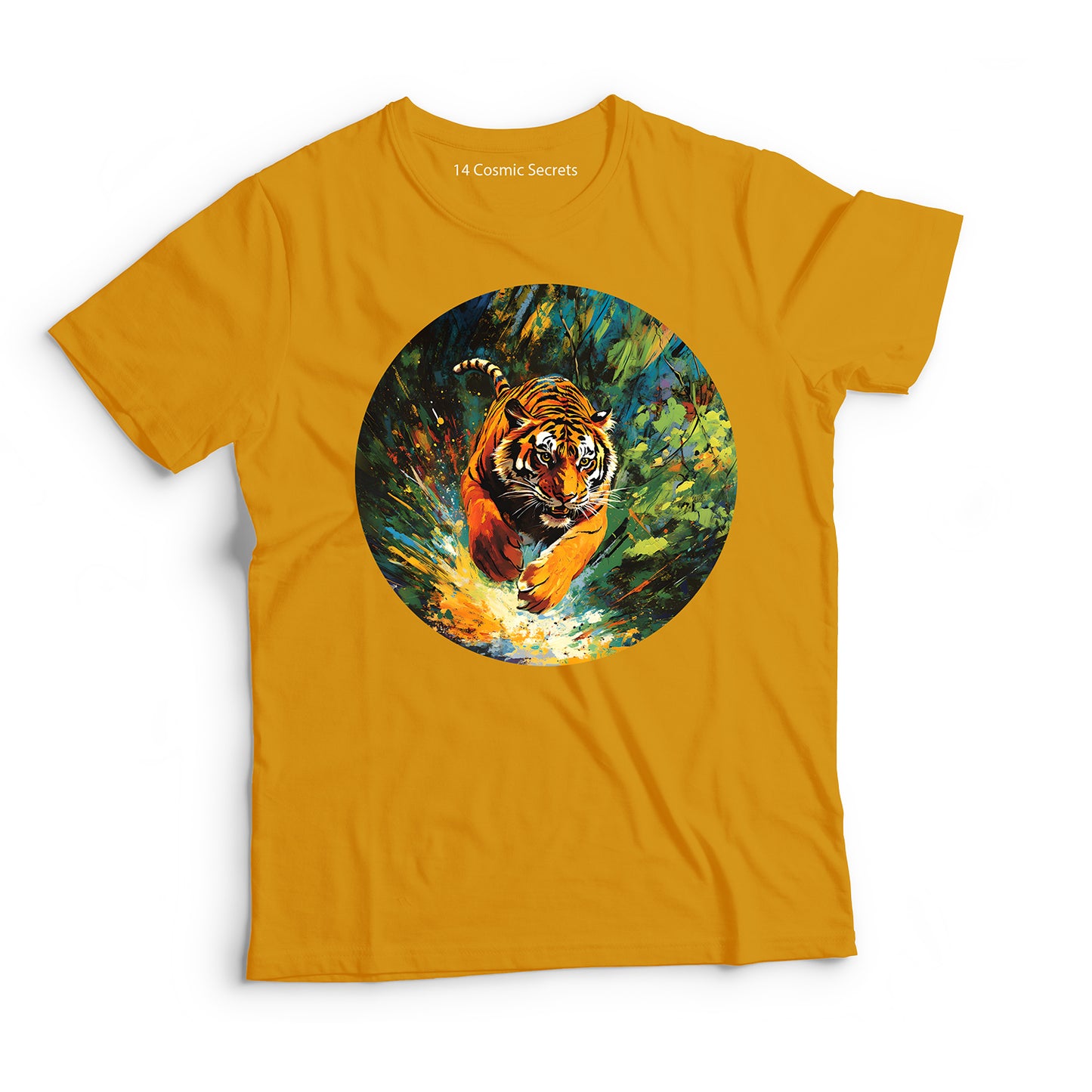 Tiger T-Shirt for Men Cotton Powerful Wild