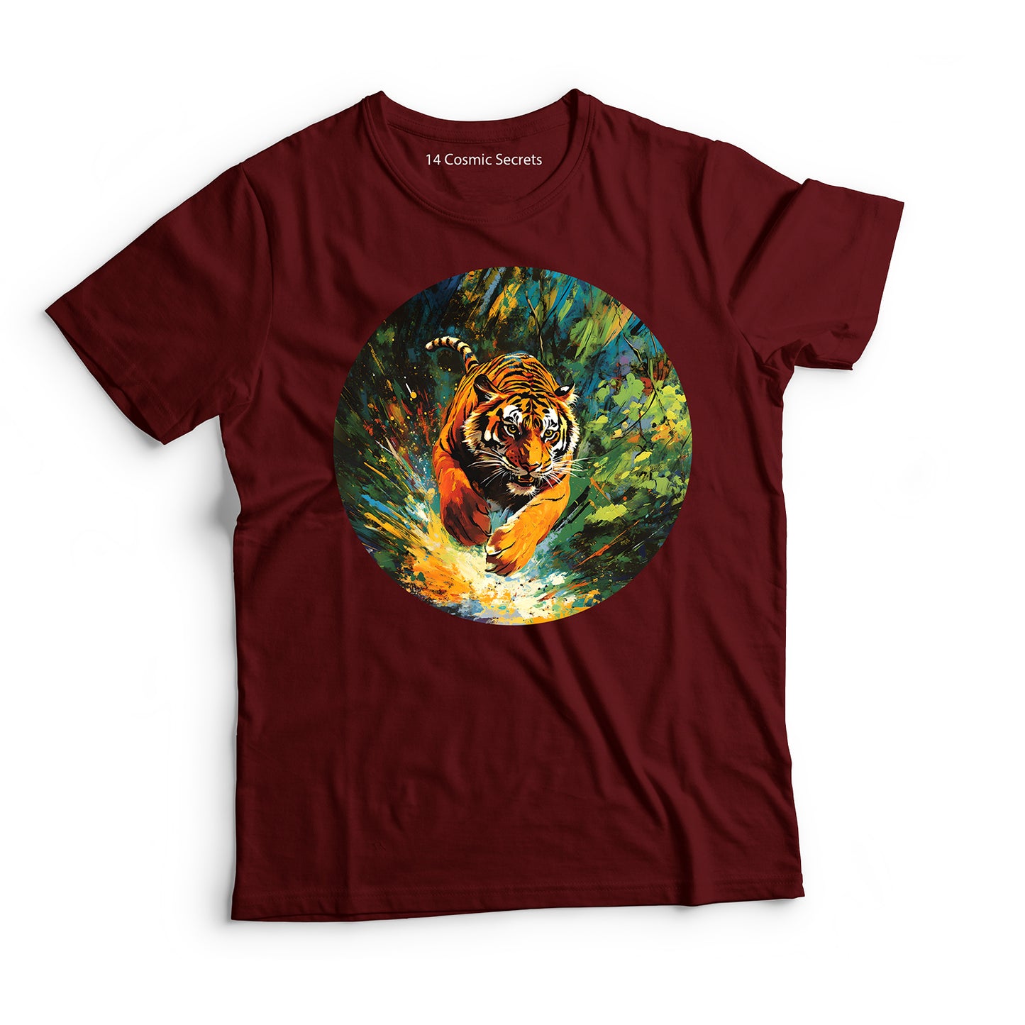 Tiger T-Shirt for Men Cotton Powerful Wild