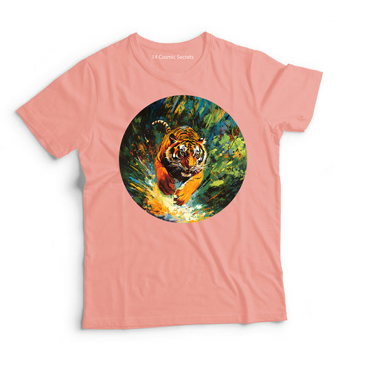 Tiger T-Shirt for Women Cotton Powerful Wild