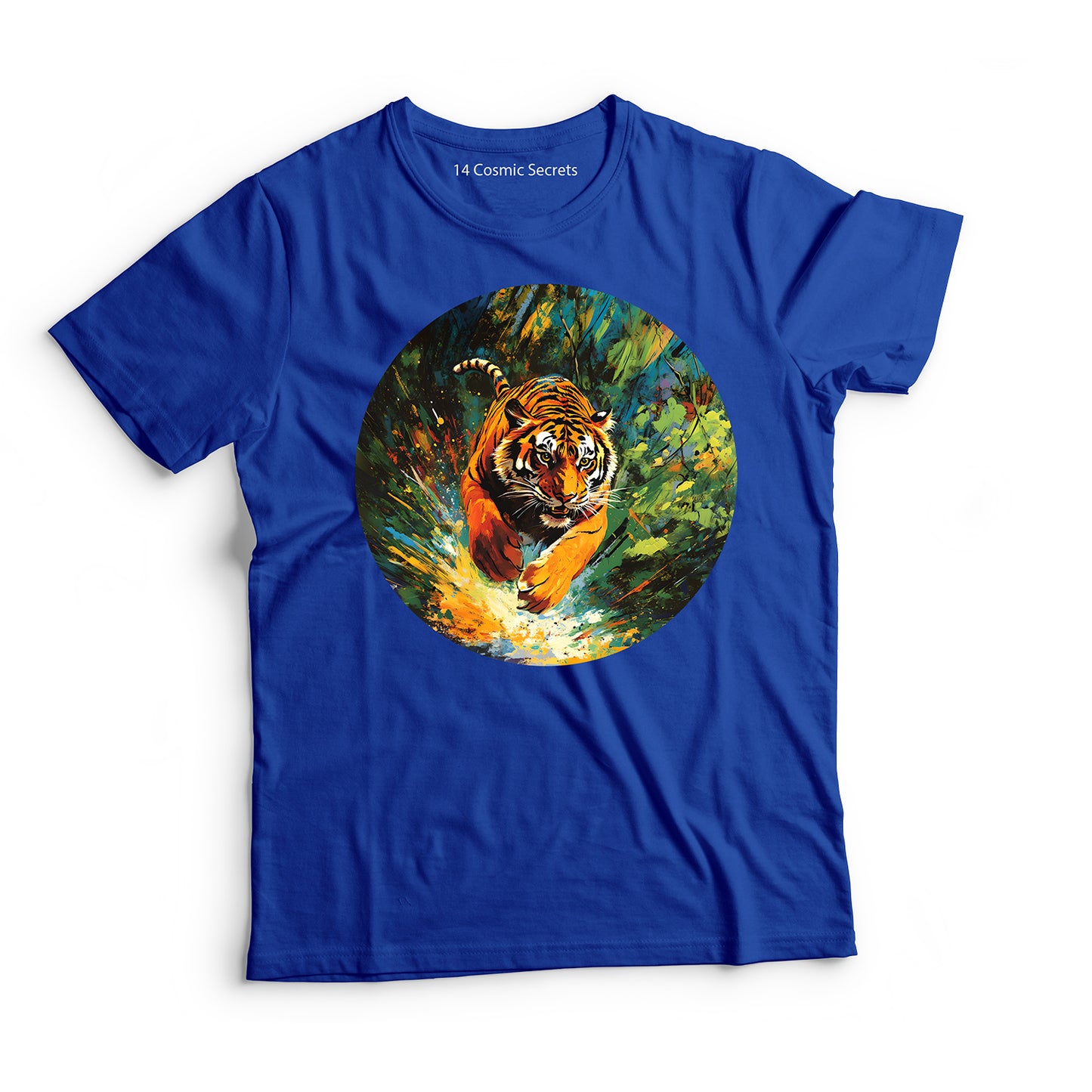 Tiger T-Shirt for Men Cotton Powerful Wild