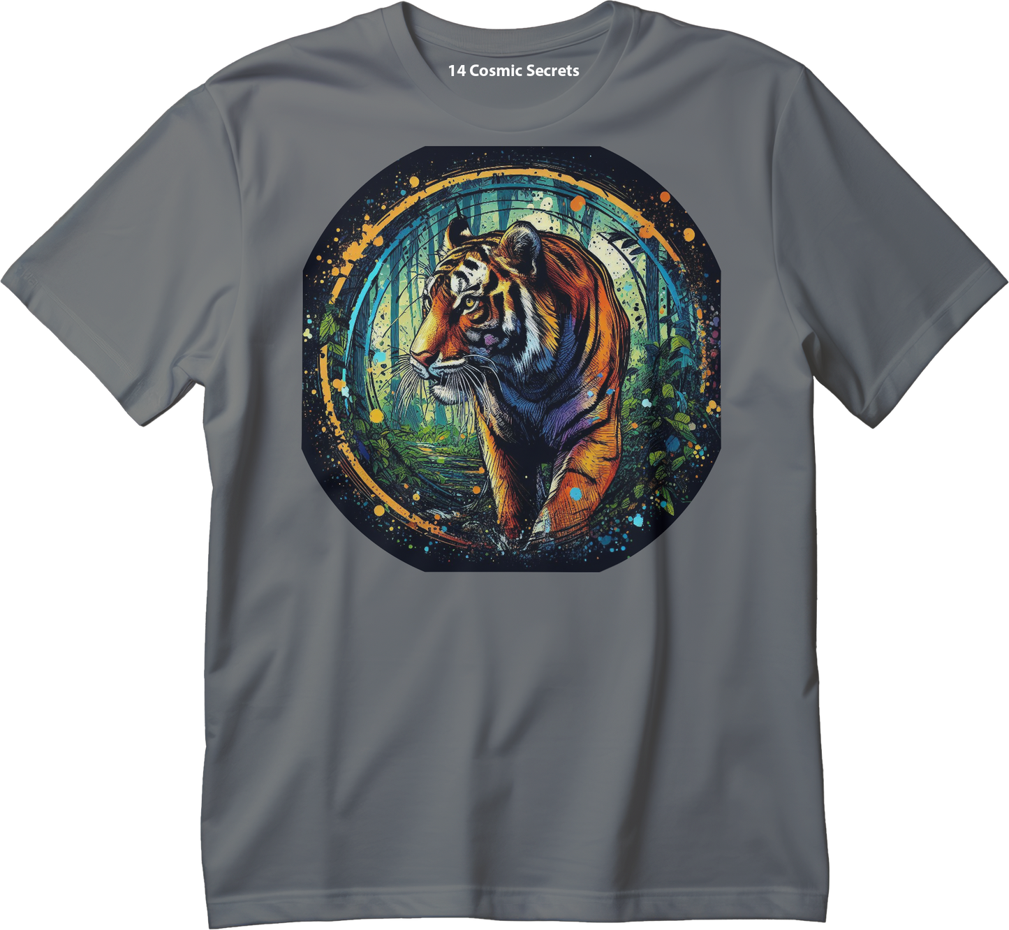 Tiger Kingdom Crest Shirt Graphic Printed T-Shirt  Cotton T-Shirt Magnificence of India T-Shirt