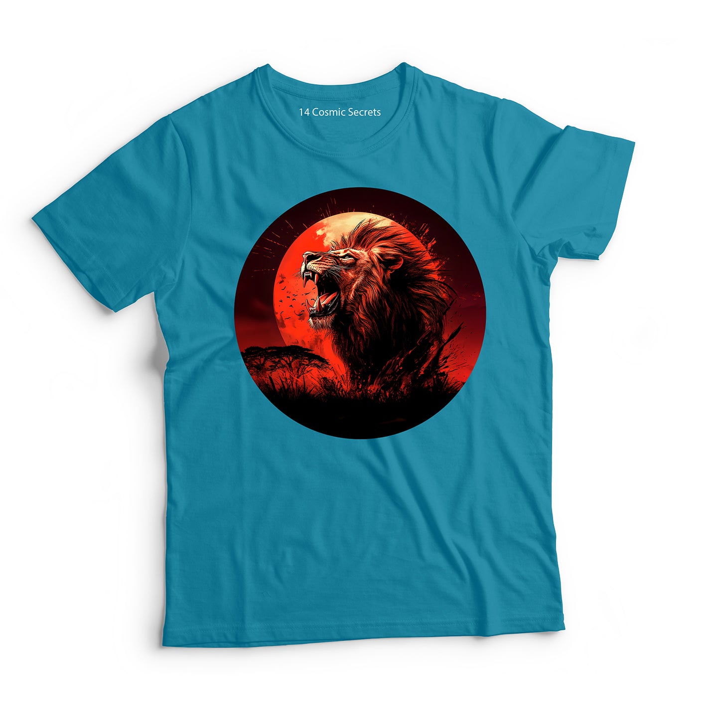 Lion T-Shirt for Men Cotton Silent Predator