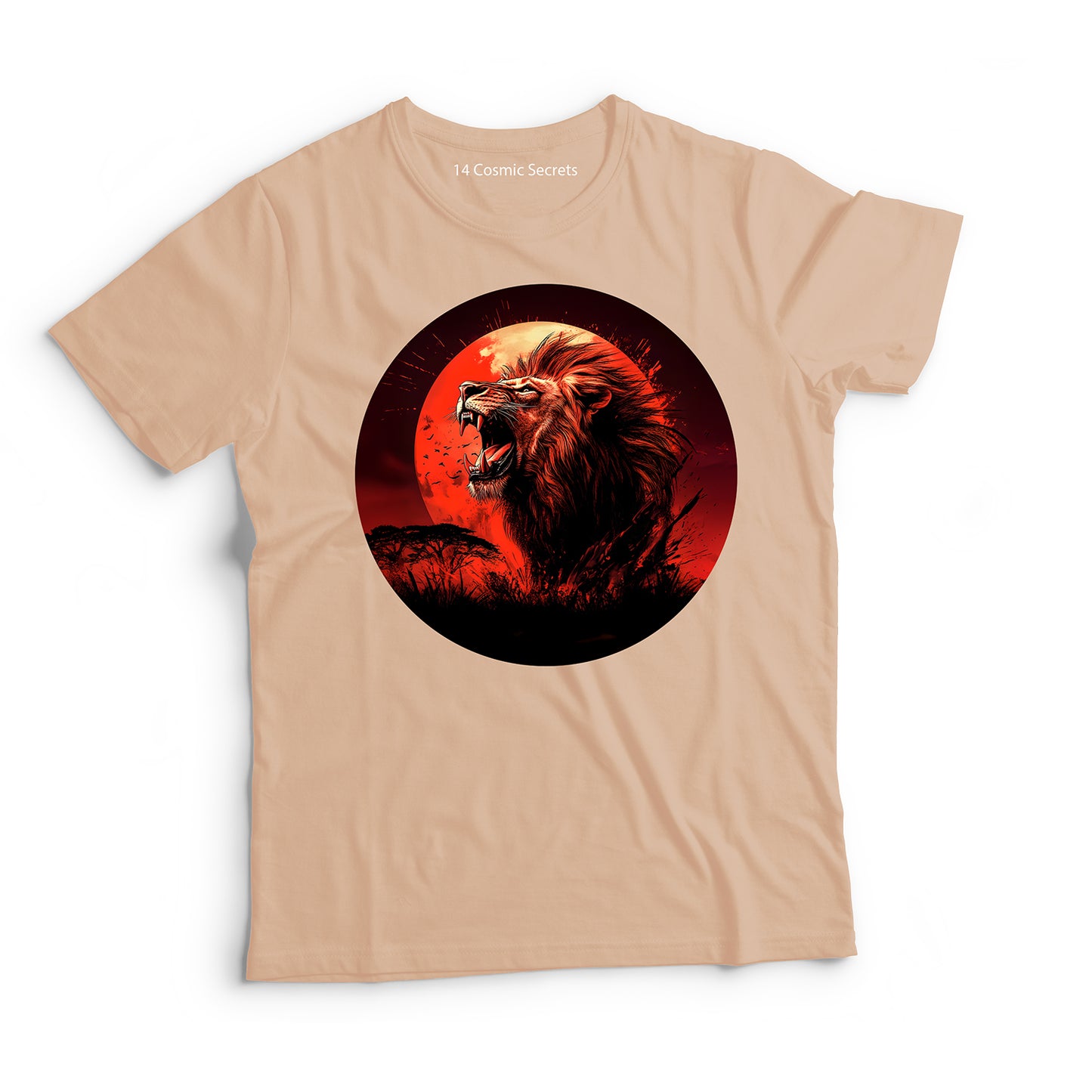 Lion T-Shirt for Men Cotton Silent Predator