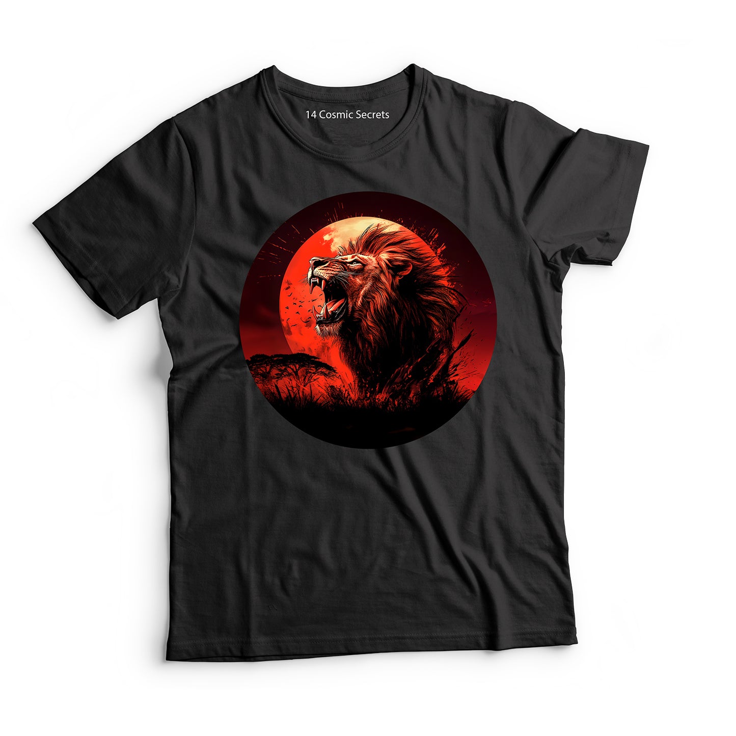 Lion T-Shirt for Men Cotton Silent Predator