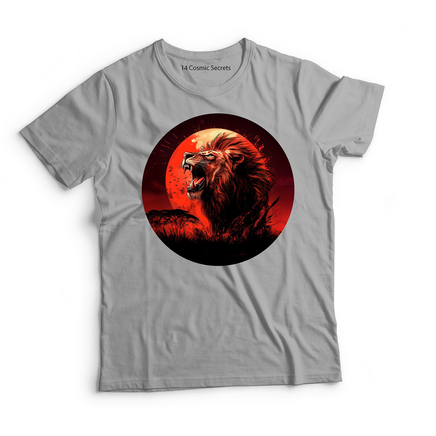 Lion T-Shirt for Men Cotton Silent Predator