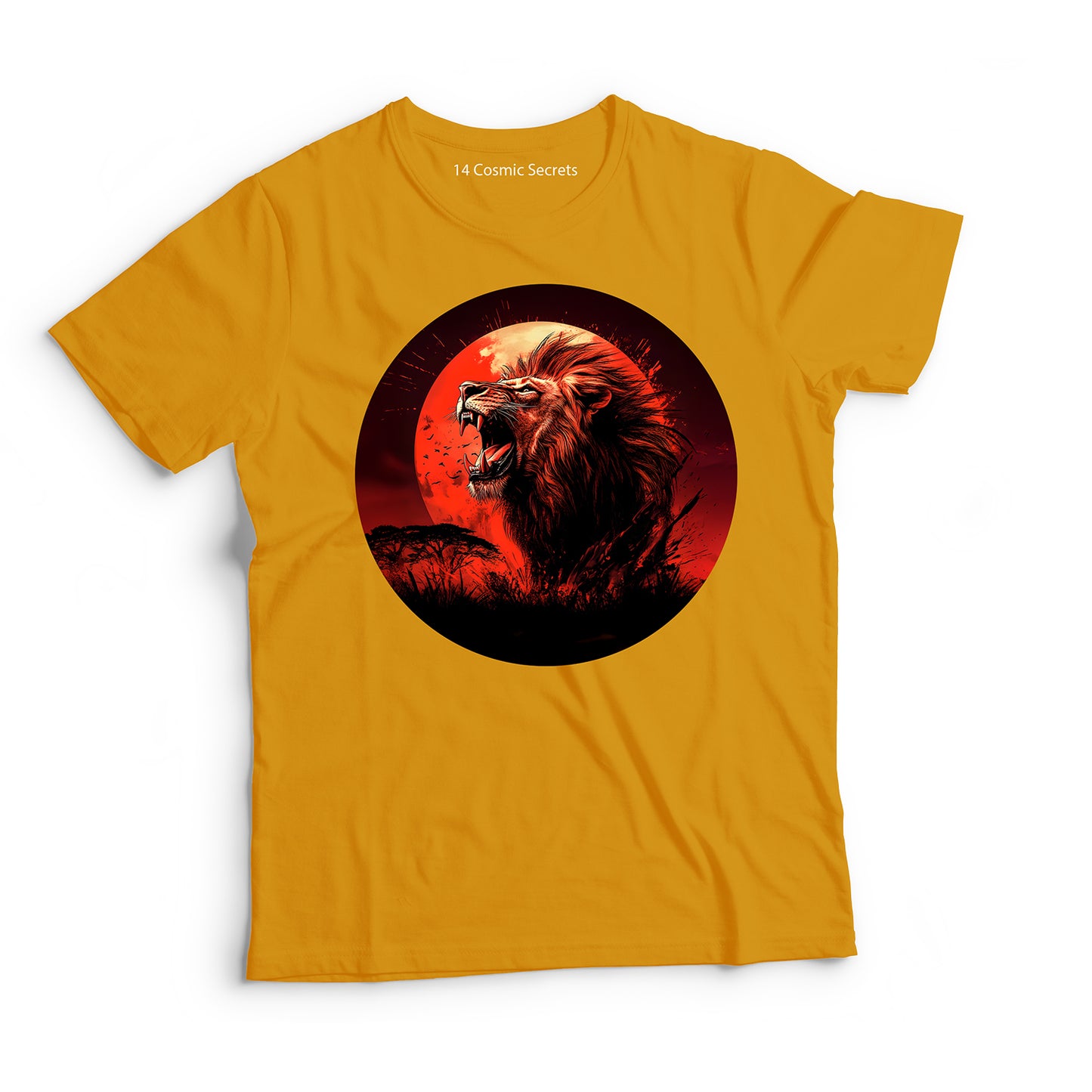 Lion T-Shirt for Men Cotton Silent Predator