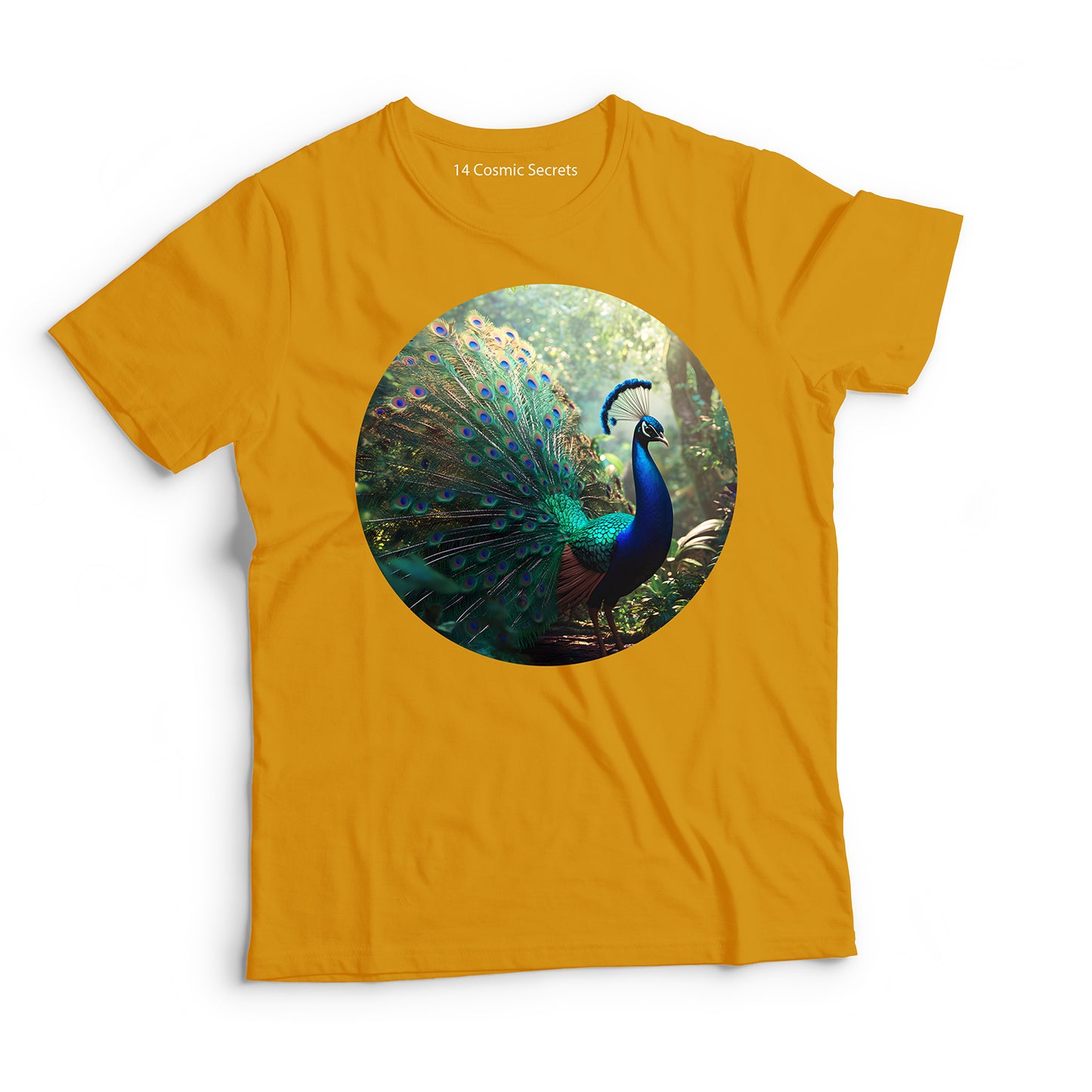 Peacock T-Shirt for Women Cotton Serene Sky