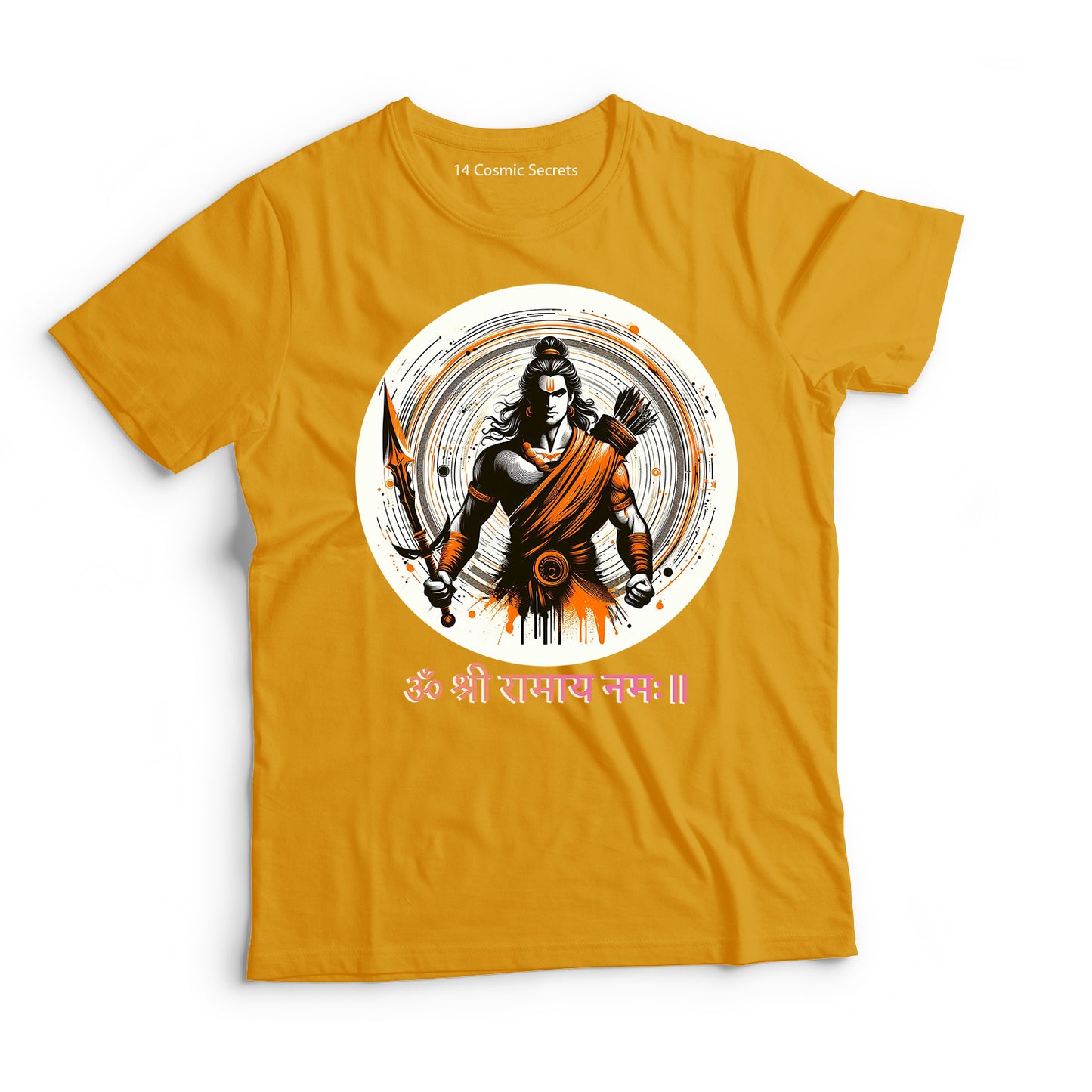 Rama's Reign: The Divine Warrior Graphic Printed T-Shirt for Men Cotton T-Shirt Original Super Heroes of India T-Shirt