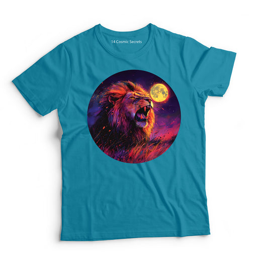 Lion T-Shirt for Men Cotton Resilient Hunter