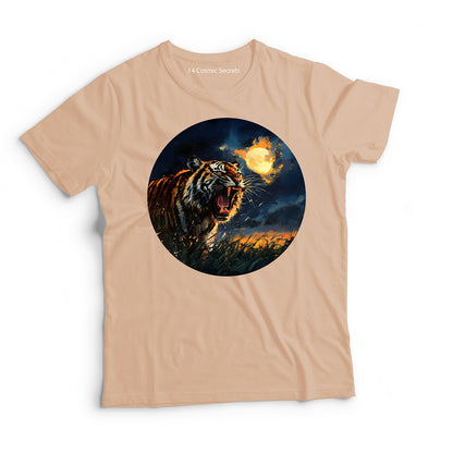 Tiger T-Shirt for Men Cotton Radiant Golden