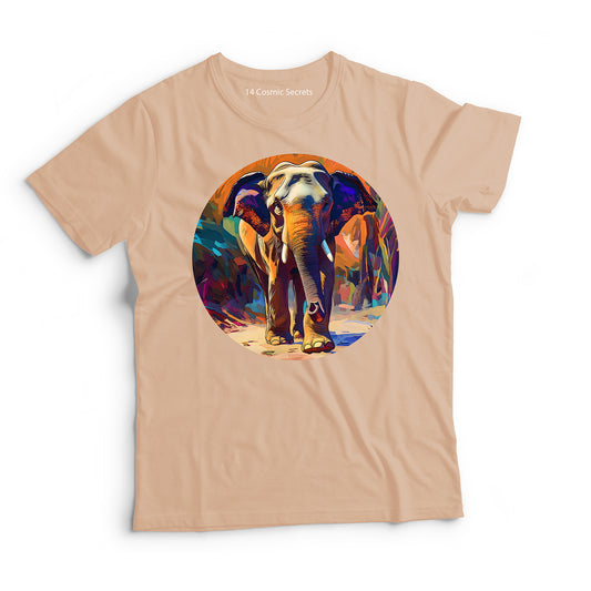 Elephant T-Shirt for Men Cotton Enduring Strength