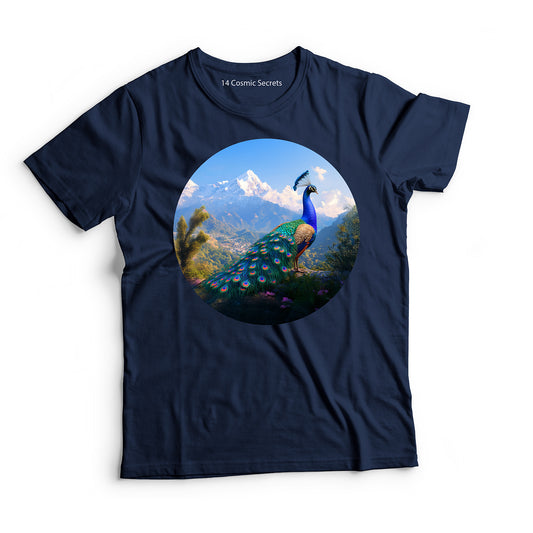 Peacock T-Shirt for Kids Cotton Timeless Beauty