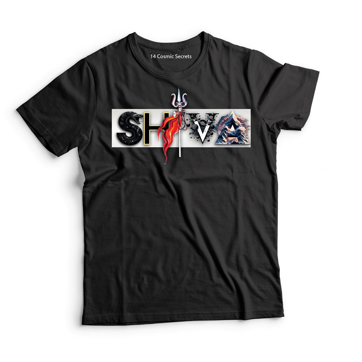 Shiva T-Shirt Emblem Graphic Cotton T-Shirt for Men – 14 Cosmic 