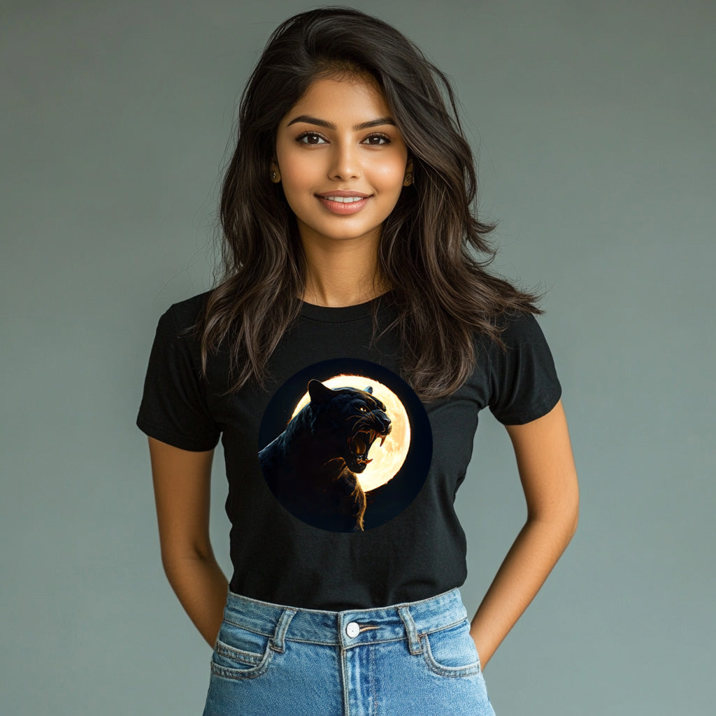 Black Panther T-Shirt for Women Cotton Bold Shadow