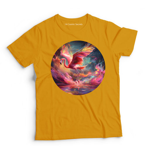 Flamingo T-Shirt for Women Cotton Majestic Lake