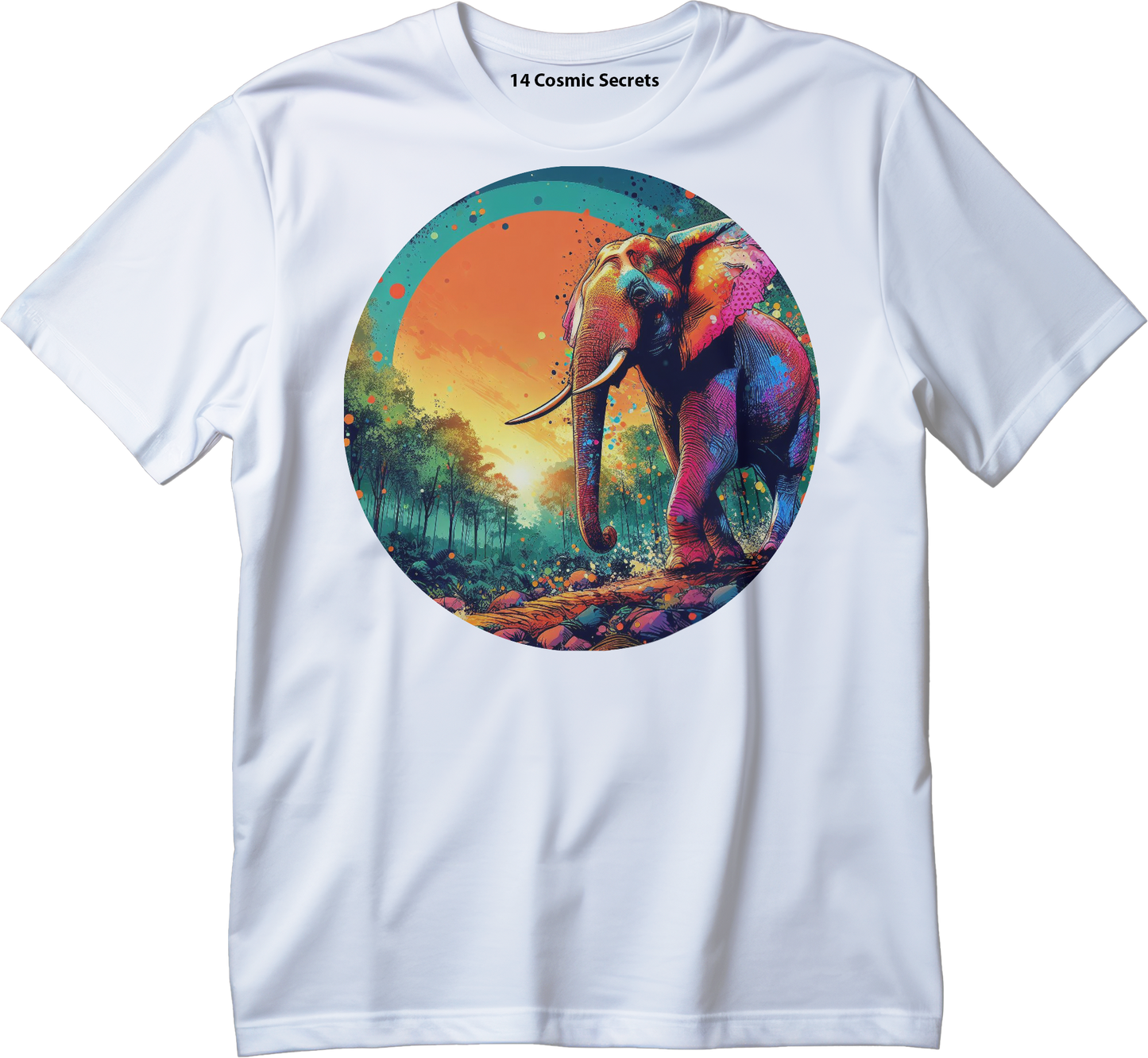 Majestic Elephant Portrait Shirt  Graphic Printed T-Shirt  Cotton T-Shirt Magnificence of India T-Shirt